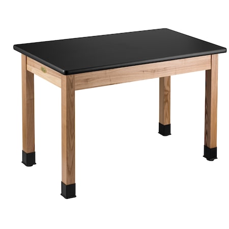National Public Seating Rectangle Science Lab Table, 24" x 48" x 36", High P, 24" W, 48" L, 36" H, Black SLT2-2448H